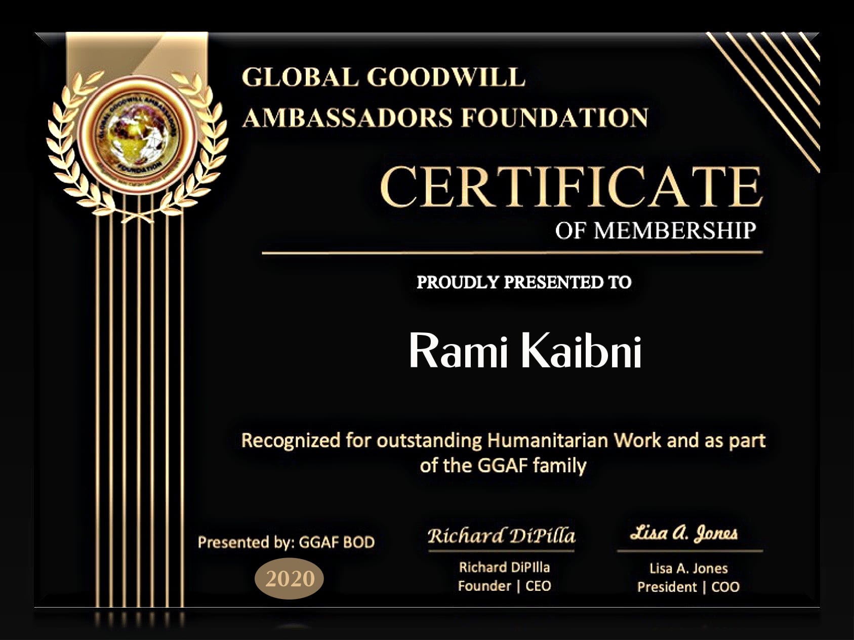 GGA Certificate